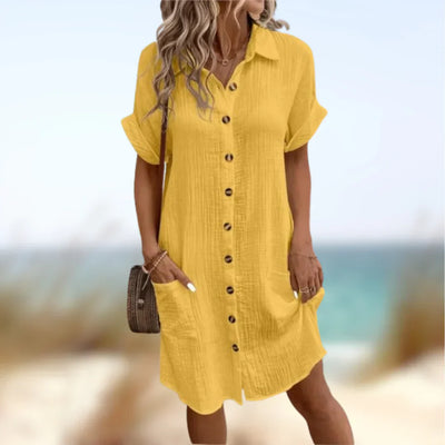 Ferossa™ | Sommerkleid mit Kragen