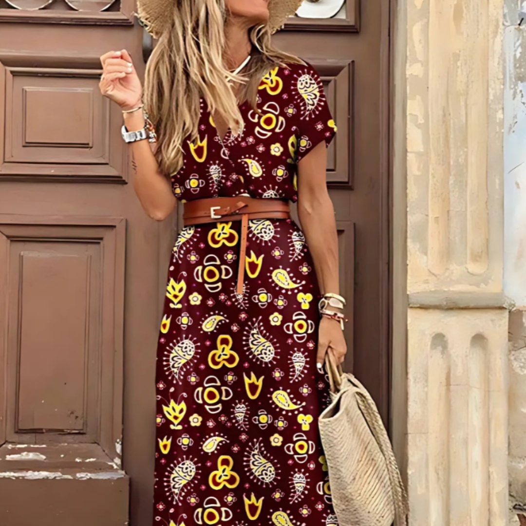 Emmaline™ | Rückenfreies geblümtes Kleid