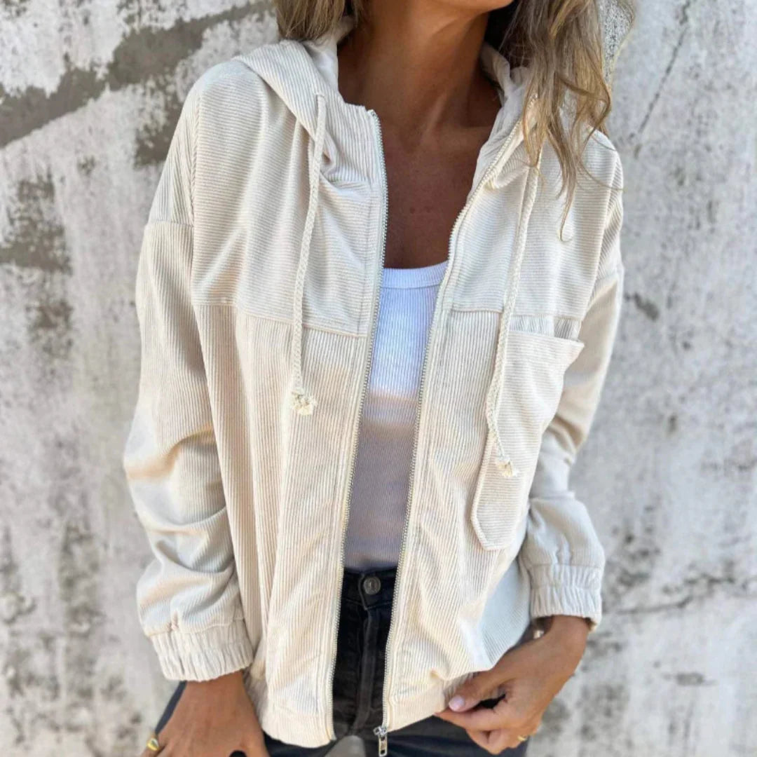 Grina™ | Cordjacke mit Kapuze