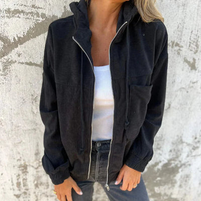 Grina™ | Cordjacke mit Kapuze