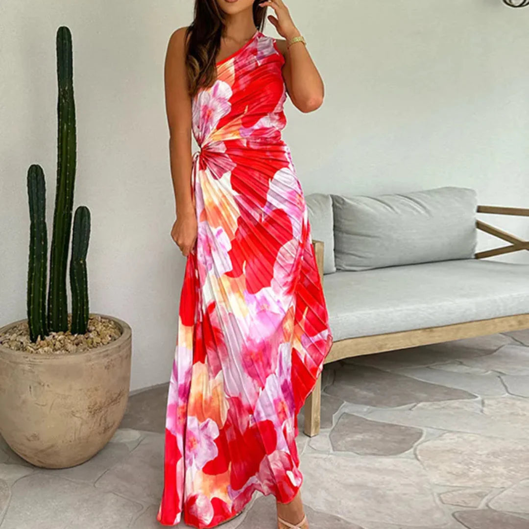 Itavica™ | Elegantes, langes, einseitiges Kleid