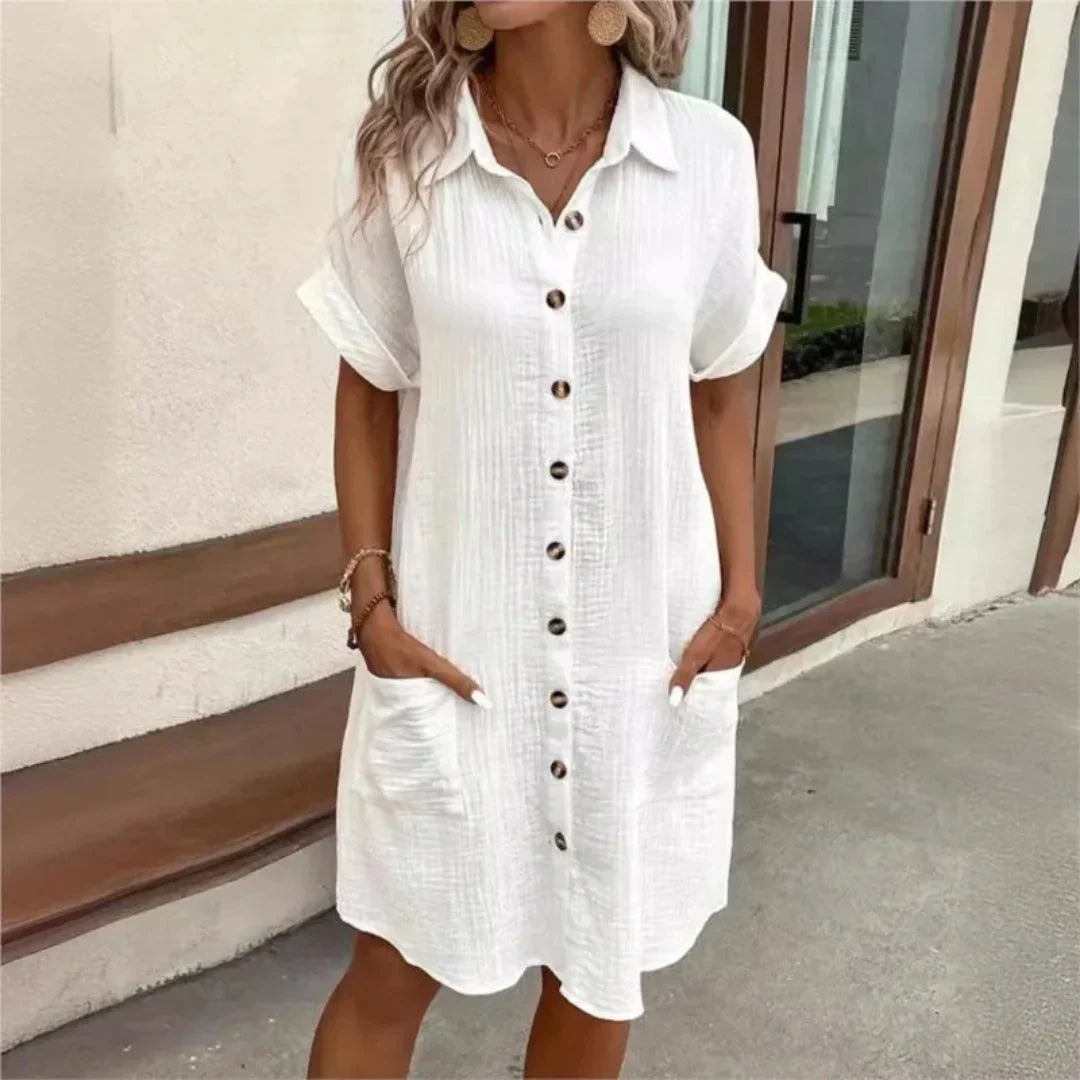 Ferossa™ | Sommerkleid mit Kragen