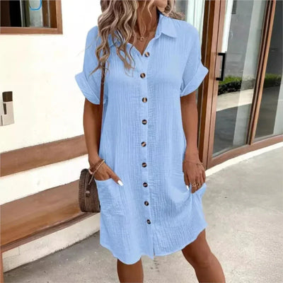 Ferossa™ | Sommerkleid mit Kragen